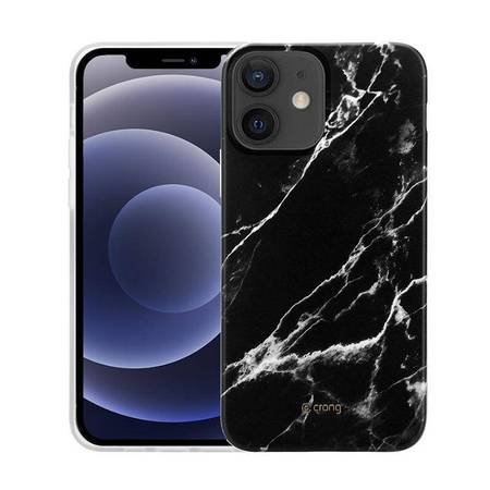 Θήκη Crong Marble - Θήκη για iPhone 12 / iPhone 12 Pro (μαύρο)
