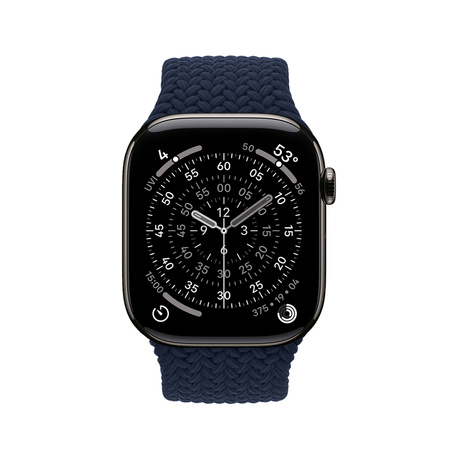 Crong Wave Band - Braided strap for Apple Watch 44/45/46/49 mm (navy blue)