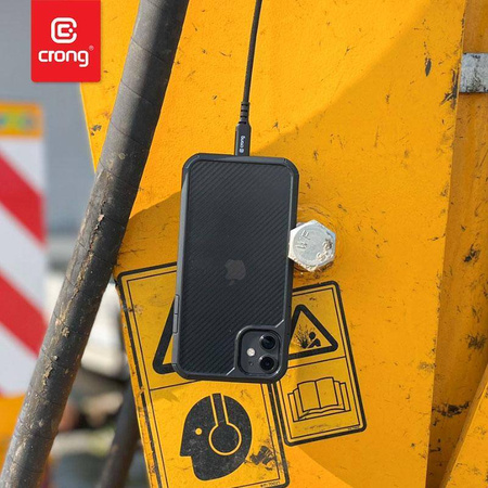 Kabel USB C do Lightning Fast Charging MFi Crong Armor Link Przewód w Oplocie 150cm Czarny