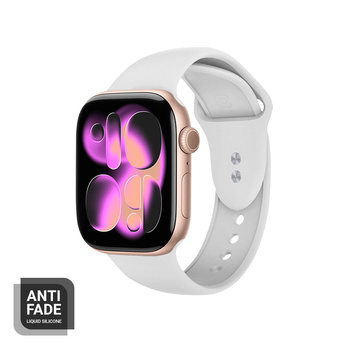 Crong Liquid - Каишка за Apple Watch 38/40/41/42 мм (бяла)