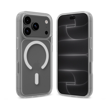 Carcasă Crong Hybrid Matte Magnetic - MagSafe pentru iPhone 18 Pro / 17 Pro (Alb)