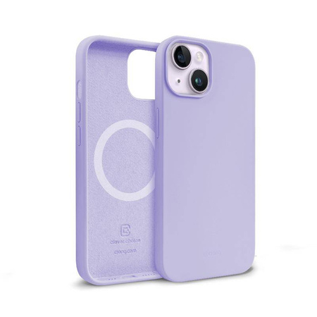 Crong Color Cover Magnetic - Silicone Case with MagSafe for iPhone 14 (purple)