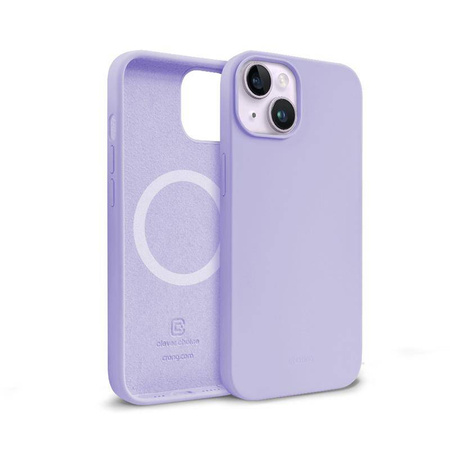 Etui Crong Color Cover Magnetic do iPhone 14 Plus MagSafe Silikon Fioletowe