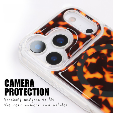Etui Crong Deluxe MAG Cover do iPhone 17 Pro MagSafe Tortoise Brązowe Kobiece