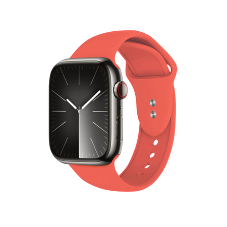 Pasek Crong Liquid do Apple Watch 42/41/40/38 mm Koralowy Silikonowy