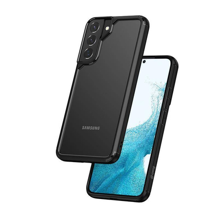 Etui Crong Hybrid Clear Cover do Galaxy S22 Plus Bezbarwne Plecki Black
