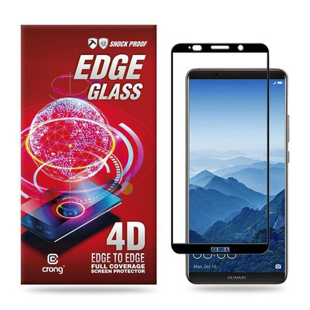 Crong Edge Glass 4D Full Glue - Σκληρό γυαλί πλήρους οθόνης για Huawei Mate 10