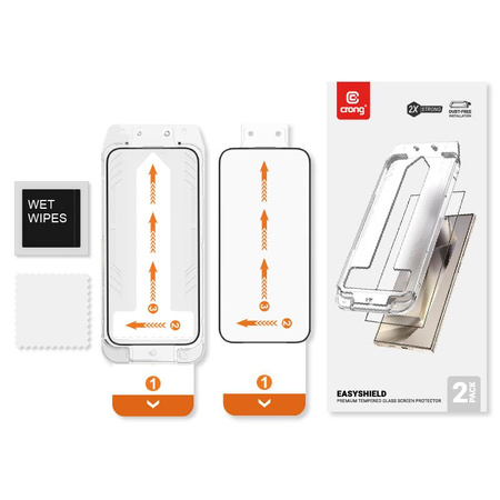 Crong EasyShield 2er-Pack - Samsung Galaxy S24 gehärtetes Glas (2 Stück)