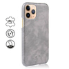 Etui Crong Essential Cover do iPhone 11 Pro Skórzane Szare Plecki