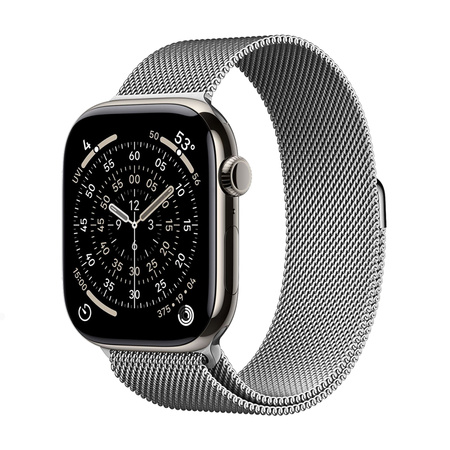 Correa Crong Milano Steel de acero inoxidable para Apple Watch de 44/45/46/49 mm (plateada)