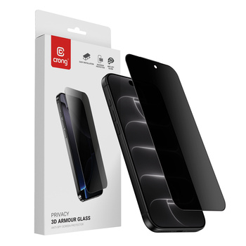 Szkło Crong Privacy 3D Armour Glass do iPhone 18 Pro Max Hartowane 9H na Ekran