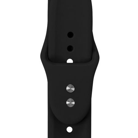 Pasek Crong Liquid do Apple Watch 42/41/40/38 mm Czarny Silikonowy