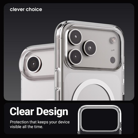 Crong Clear MAG Cover - MagSafe iPhone 17 Pro Max Case (Clear)