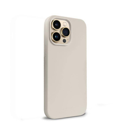Etui do iPhone 14 Pro Crong Color Cover Silikonowy Case Ochronny Kamienny Beż