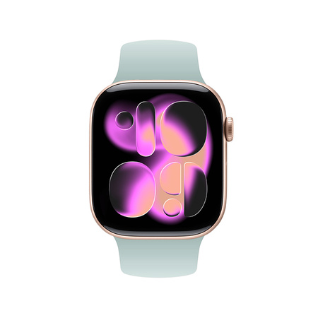 Pasek Crong Liquid do Apple Watch 42/41/40/38 mm Miętowy Silikonowy