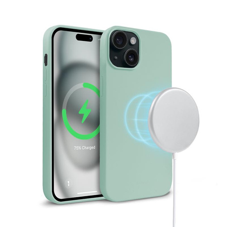 Crong Color Cover Magnetic - MagSafe Hülle für iPhone 15 (mint)