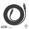 Crong Armor Link - 60W PD 3A USB-C to USB-C Cable 25cm (Black)