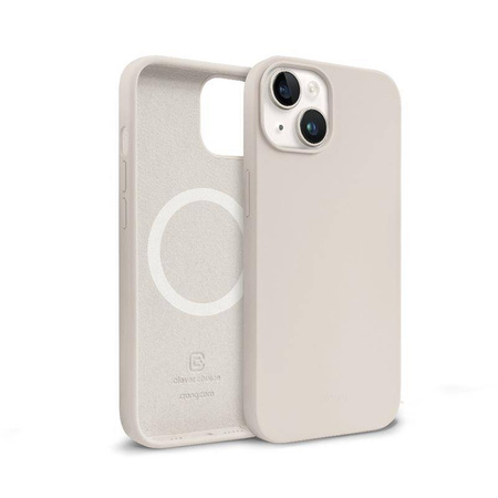 Crong Color Cover Magnetic - Silikonhülle mit MagSafe für iPhone 14 Plus (steinbeige)