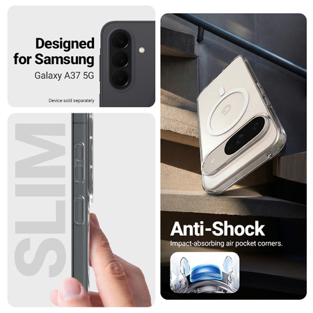Carcasă Crong Hybrid Clear Magnetic - MagSafe pentru Samsung Galaxy A37 / A36 (Transparentă)