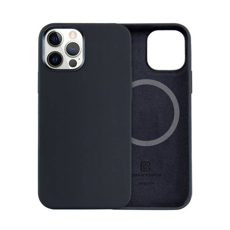 Crong Color Cover Magnetic - iPhone 12 / iPhone 12 Pro MagSafe Tasche (schwarz)