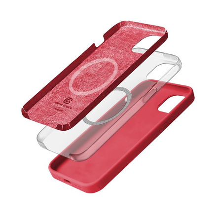 Etui Crong Color Cover Magnetic do iPhone 15 MagSafe Silikonowe Różowe