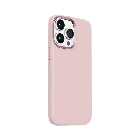 Etui do iPhone 15 Pro Max MagSafe Crong Color Cover LUX Magnetic Silikonowy Case Ochronny Różowy