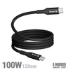 Kabel USB C Crong Soft Link Szybkie Ładowanie 120cm 100W 5A Przewód Czarny