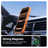 Crong Hybrid Matte Magnetic - MagSafe калъф за iPhone 17 Pro (оранжев)