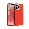 Etui Crong Color Cover do iPhone 13 Pro Max Silikon Czerwone z Mikrofibrą