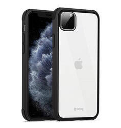 Funda transparente Crong Trace para iPhone 11 Pro (negra/negra)