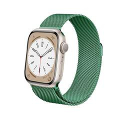 Crong Milano Steel - Bransoleta mediolańska do Apple Watch 40/41/42 mm (zielony)