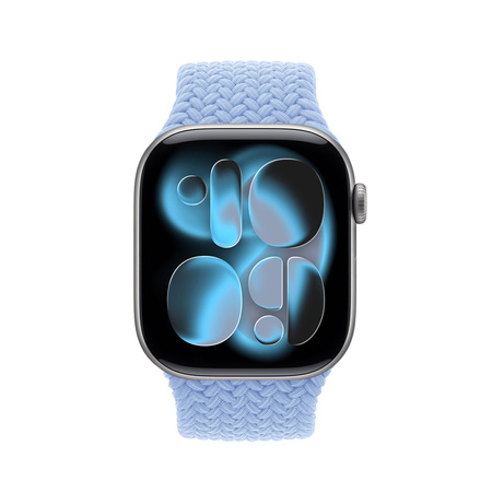 Crong Wave Band - Pletený řemínek pro Apple Watch 38/40/41/42 mm (nebesky modrá)