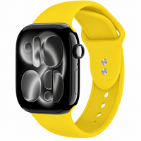 Pasek silikonowy CRONG Liquid do Apple Watch 42/41/40/38 mm żółty