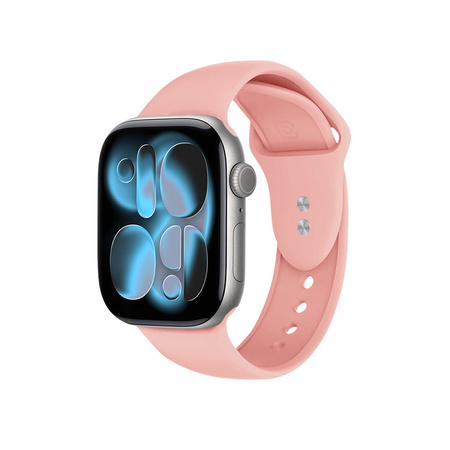 Pasek Crong Liquid do Apple Watch 42/41/40/38 mm Łososiowy Silikonowy