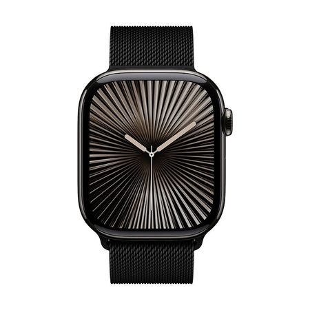 Crong Milano Steel – Correa de acero inoxidable para Apple Watch 44/45/46/49 mm (negra)