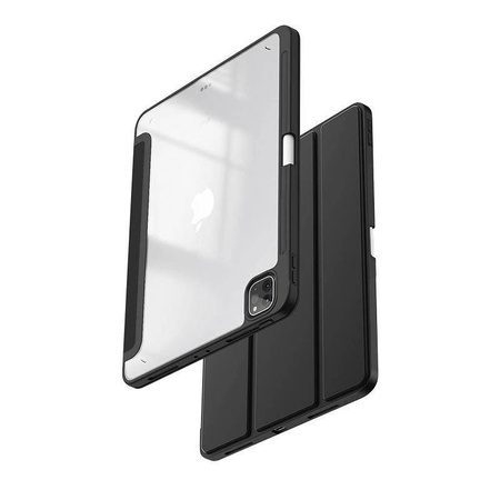 Crong PrimeFolio - Tasche für iPad Pro 11" (2022-2021) / iPad Air 11" M2 (2024) / iPad Air 10.9" (5.-4. Generation).) (schwarz/transparent)