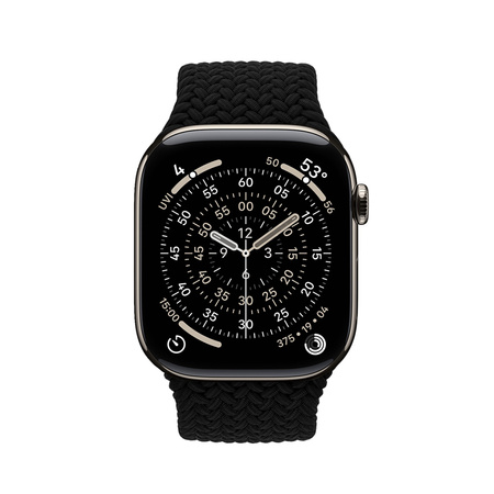 Crong Wave Band - Braided strap for Apple Watch 44/45/46/49 mm (black)