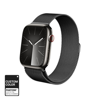 Crong Milano Steel - Řemínek z nerezové oceli pro Apple Watch 42/44/45/49 mm (grafitová)