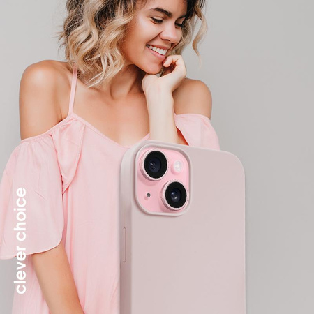 Crong Color Cover Magnetic - Schutzhülle für iPhone 15 MagSafe (Sand Pink)