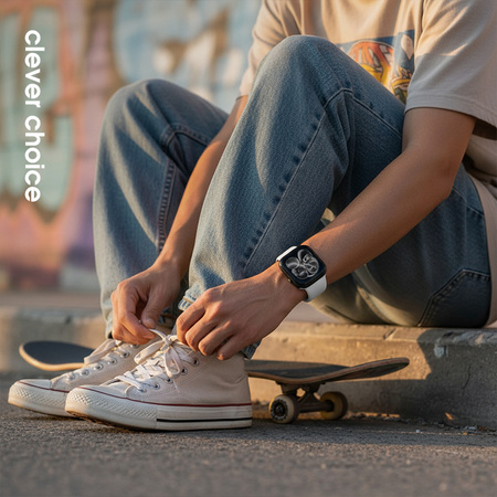 Pasek Crong Liquid do Apple Watch 42/41/40/38 mm Biały Silikonowy