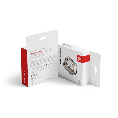 Crong Hybrid Watch Case - Custodia con vetro per Apple Watch 40 mm (Starlight)