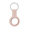 Θήκη σιλικόνης Crong με μπρελόκ - Προστατευτική θήκη-κλειδοθήκη για Apple AirTag (ροζ άμμος)