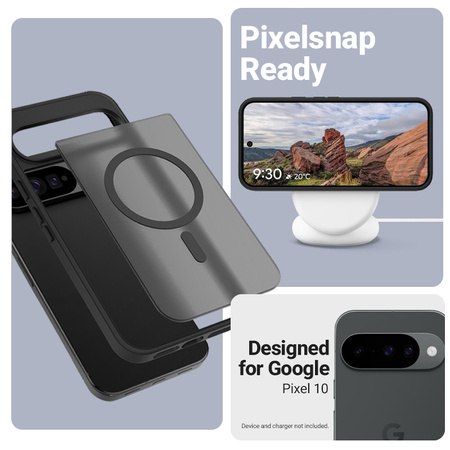Crong Hybrid Matte Magnetic – MagSafe Google Pixel 10 tok (fekete)