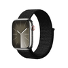 Crong Nylon Reflex - Sportszíj Apple Watch 44/45/46/49 mm-hez (Fekete)