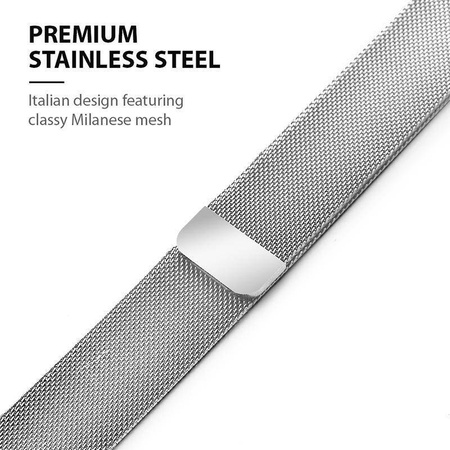 Crong Milano Steel - Edelstahlarmband für Apple Watch 38/40/41 mm (silber)