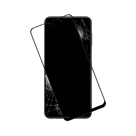 Crong 7D Nano Flexibles Glas - Bruchsicheres 9H Hybridglas für den gesamten Samsung Galaxy M13 Bildschirm