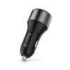 Crong Power Car Charger 63W - USB-C PD 45W + USB QC 3.0 18W nabíječka do auta (černá)