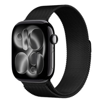 Crong Milano Steel - Stainless Steel Strap for Apple Watch 38/40/41/42 mm (Black)