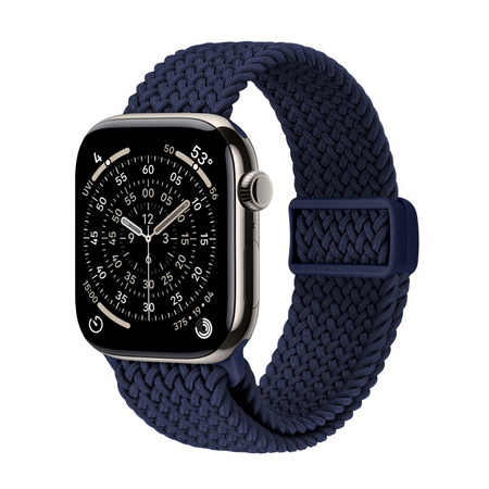 Crong Wave Band - Braided strap for Apple Watch 44/45/46/49 mm (navy blue)