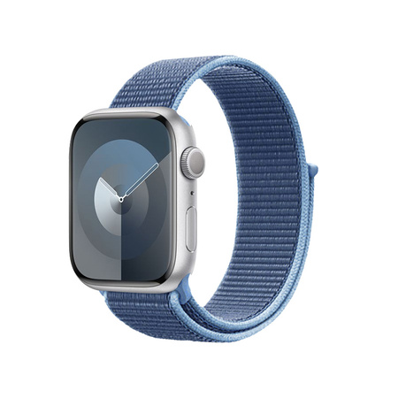 Curea sport Crong Nylon pentru Apple Watch 38/40/41/42 mm (albastru ocean)